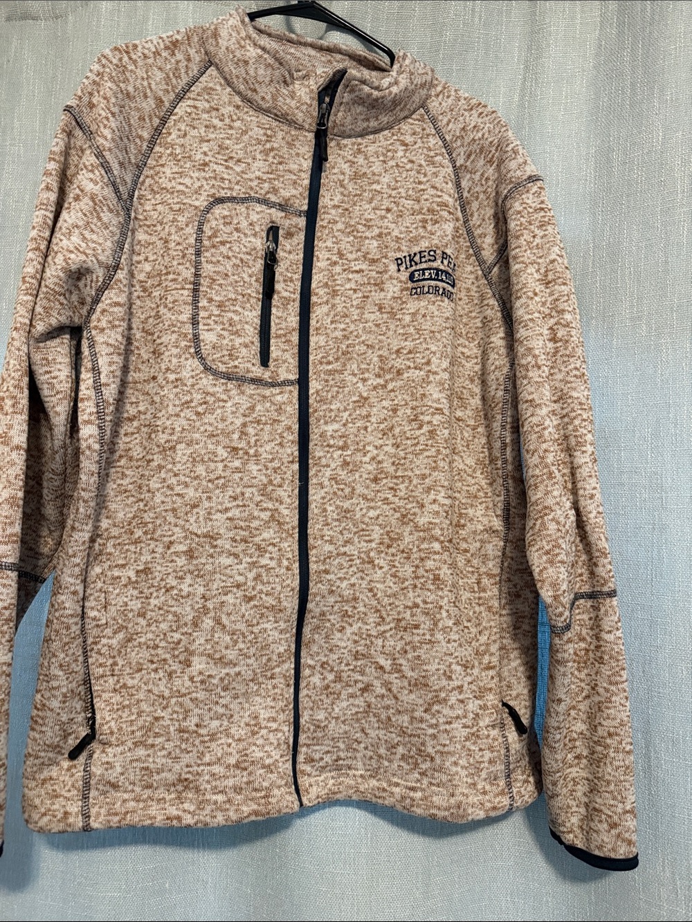 Pikes Peak Zip Front Fleece Jacket - Tan/Mocha